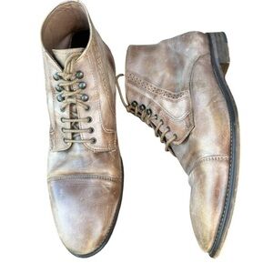 KURT GEIGER BROUGE TAUPE LEATHER BOOTS SIZE 43